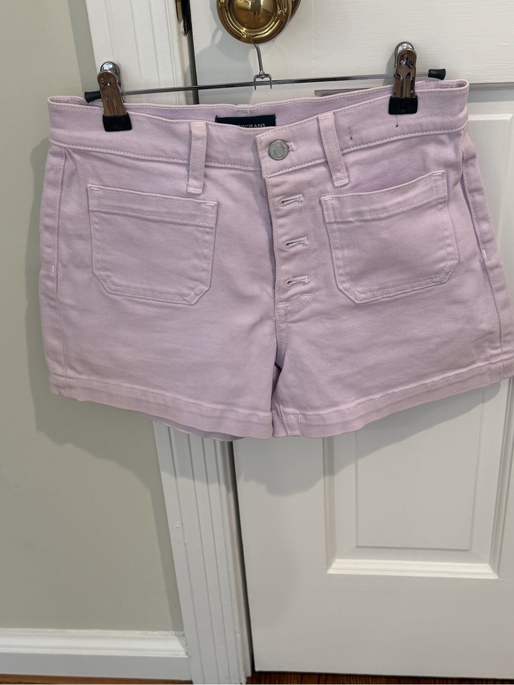 J. Crew Lavender High-Rise Button-Front Jean Shorts